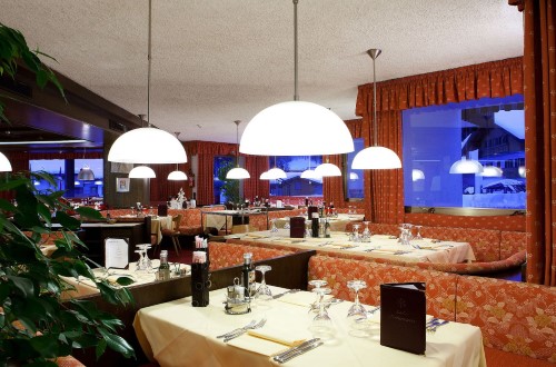 Dining area at Hotel Portavescovo in Arabba, Italy. Travel with World Lifetime Journeys