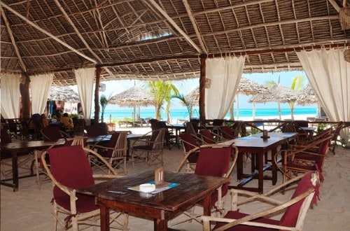 Dining room at Palumbo Kendwa, Zanzibar. Travel with World Lifetime Journeys