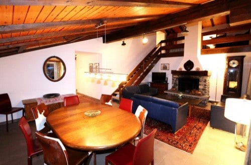 Dolomit dining area at Allalin Apartments in Saas Fee, Switzerland. Travel with World Lifetime Journeys