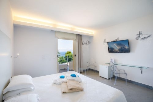 Double room at Art Hotel Gran Paradiso in Sorrento, Italy. Travel with World Lifetime Journeys