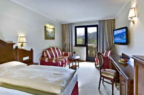 Double room at Berner Hotel in Zell am See, Austria. Travel with World Lifetime Journeys