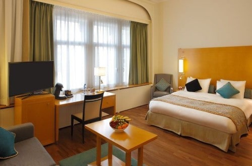 Double room at Crowne Plaza – Le Palace in Brussels, Belgium. Travel with World Lifetime Journeys