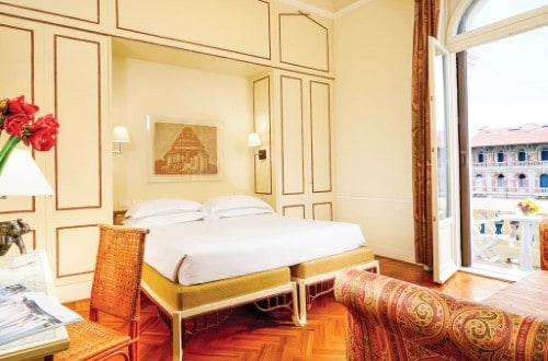 Double room at Grand Hotel Principe di Piemonte in Viareggio, Italy. Travel with World Lifetime Journeys