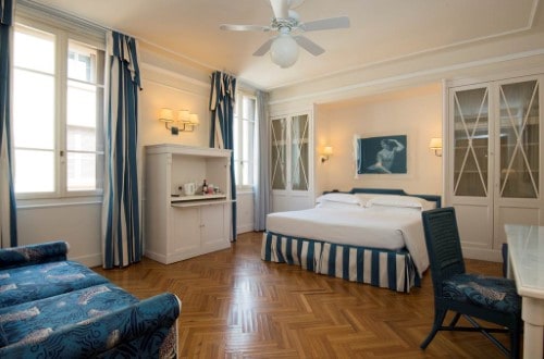 Double room at Grand Hotel Principe di Piemonte in Viareggio, Italy. Travel with World Lifetime Journeys