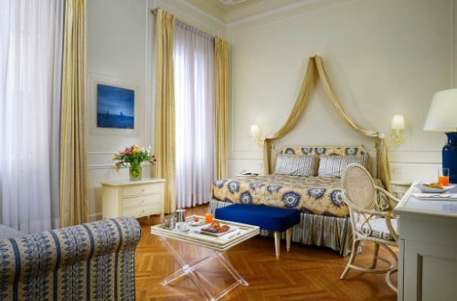 Double room at Grand Hotel Principe di Piemonte in Viareggio, Italy. Travel with World Lifetime Journeys