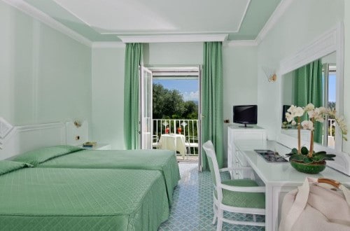 Double room at Grand Hotel Riviera in Sorrento, Italy. Travel with World Lifetime Journeys