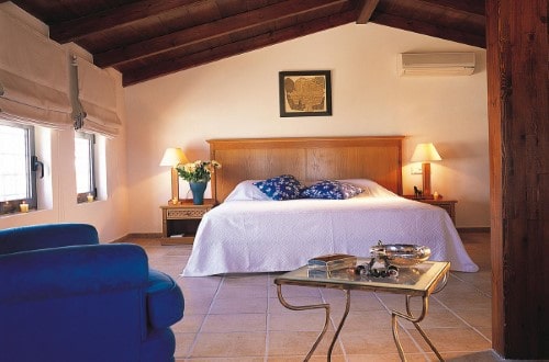 Double room at Grecotel Plaza Spa Apartments in Rethymno, Crete. Travel with World Lifetime Journeys