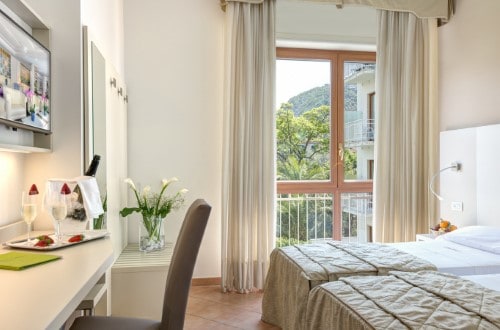 Double room at Hotel Caravel in Sorrento, Italy. Travel with World Lifetime Journeys