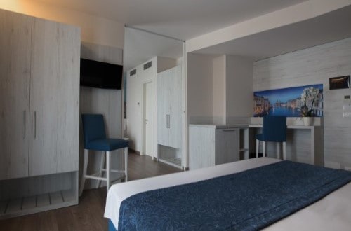 Double room at Hotel Cesare Augustus in Lido di Jesolo, Italy. Travel with World Lifetime Journeys