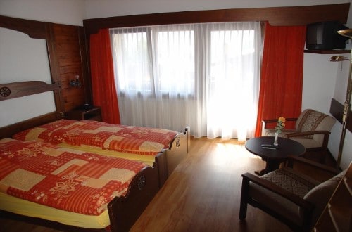 Double room at Hotel Europa in Saas Fee, Switzerland. Travel with World Lifetime Journeys