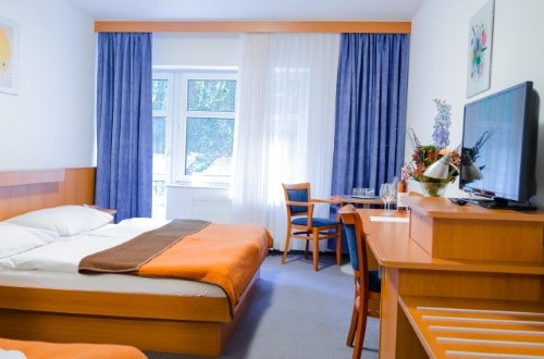 Double room at Hotel Inos in Prague, Czech Republic. Travel with World Lifetime Journeys