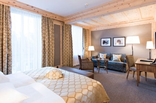 Double room at Hotel Kulm in St. Moritz, Switzerland. Travel with World Lifetime Journeys