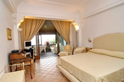 Double room at Hotel La Conca Azzurra in Amalfi, Italy. Travel with World Lifetime Journeys