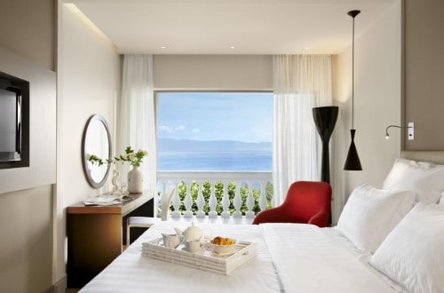 Double room at Hotel Marbella Corfu in Greece. Travel with World Lifetime Journeys