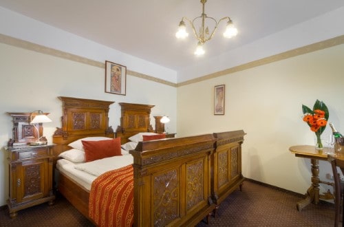 Double room at Hotel Mucha in Prague, Czech Republic. Travel with World Lifetime Journeys