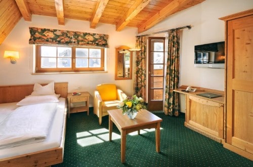 Double room at Hotel Zum Hirschen in Zell am See, Austria. Travel with World Lifetime Journeys