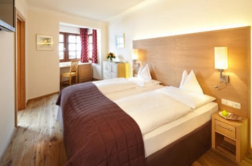 Double room at Hotel Zum Hirschen in Zell am See, Austria. Travel with World Lifetime Journeys