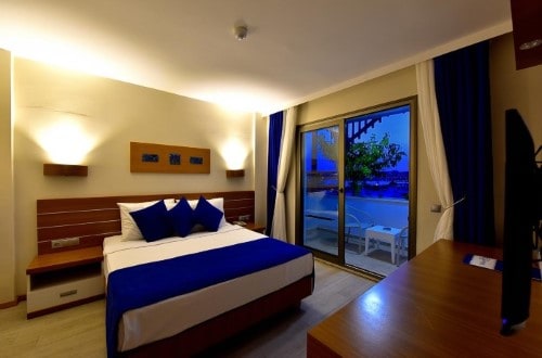 Double room at Jasmin Beach Hotel in Bodrum, Turkey. Travel with World Lifetime Journeys