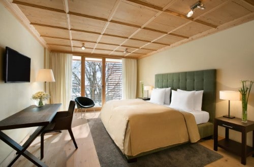 Double room at Kempinski Hotel Das Tirol in Kitzbühel, Austria. Travel with World Lifetime Journeys