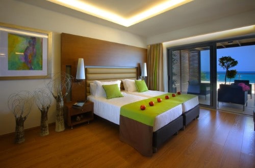 Double room at Minoa Palace Imperial Resort and Spa in Chania area, Crete. Travel with World Lifetime Journeys