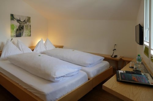 Double room at Park Hotel in Saas Fee, Switzerland. Travel with World Lifetime Journeys