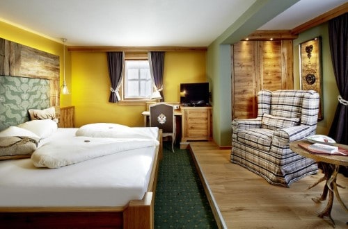 Double room at Romantik Hotel in Zell am See, Austria. Travel with World Lifetime Journeys