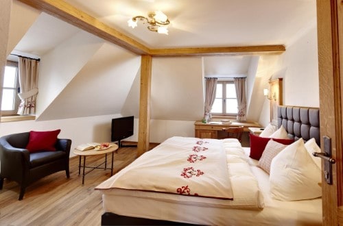 Double room at Schloss Mittersill Hotel in Kitzbühel, Austria. Travel with World Lifetime Journeys