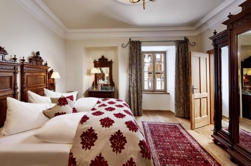 Double room at Schloss Mittersill Hotel in Kitzbühel, Austria. Travel with World Lifetime Journeys