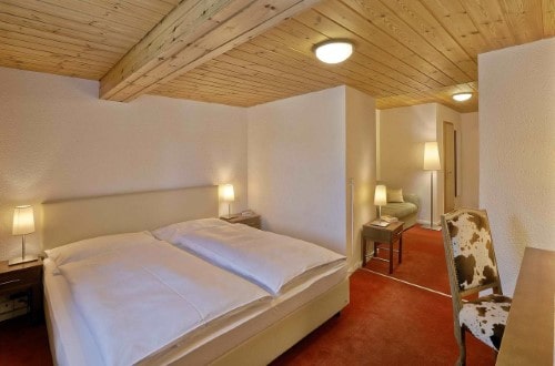 Double room at Sorell Hotel Asora in Arosa, Switzerland. Travel with World Lifetime Journeys