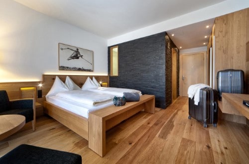 Double room at Waldhotel National Superior Hotel in Arosa, Switzerland. Travel with World Lifetime Journeys