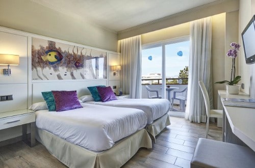 Double room with balcony at Grupotel Maritimo in Alcudia, Mallorca. Travel with World Lifetime Journeys