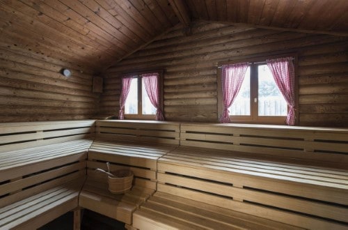 Dry sauna at Sunstar Hotel Davos, Switzerland. Travel with World Lifetime Journeys