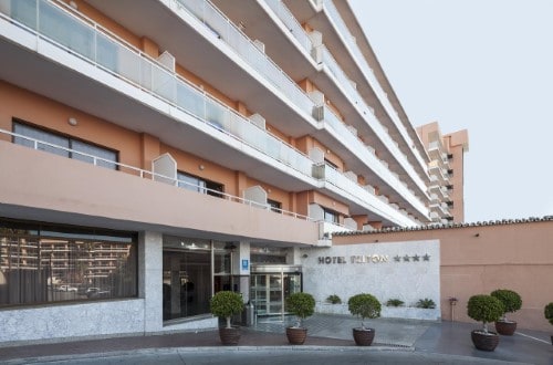 Hotel entrance at Best Hotel Triton in Benalmadena, Malaga. Travel with World Lifetime Journeys