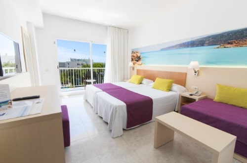 Family room at Azuline Hotel Coral Beach in Es Canar, Ibiza. Travel with World Lifetime Journeys