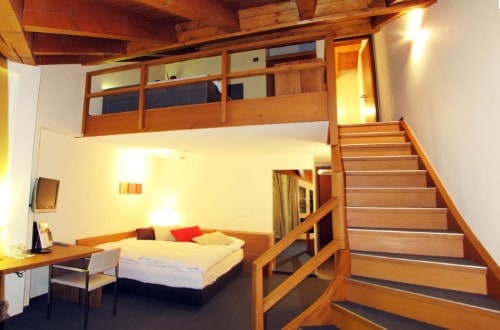 Family room at Hotel Allalin in Saas Fee, Switzerland. Travel with World Lifetime Journeys