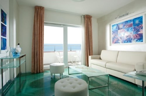 Family suite at Adriatic Palace Hotel in Lido di Jesolo, Italy. Travel with World Lifetime Journeys