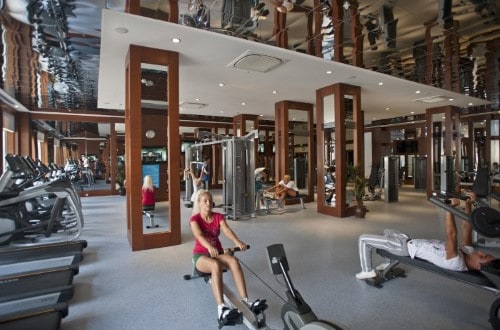 Fitness room at Crystal Waterworld Resort in Belek, Turkey. Travel with World Lifetime Journeys