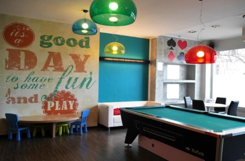 Games room at Hotel Floris Ustel in Brussels, Belgium. Travel with World Lifetime Journeys