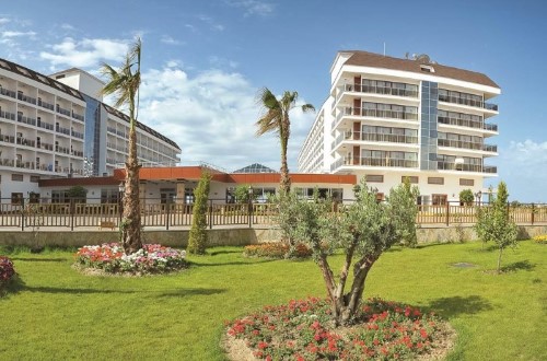 Gardens view at Eftalia Aqua Resort in Alanya, Turkey. Travel with World Lifetime Journeys