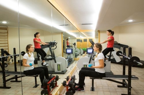 Gym area at Hotel Portavescovo in Arabba, Italy. Travel with World Lifetime Journeys