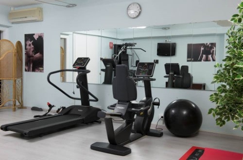 Gym room at Hotel Residence Esplanade in Viareggio, Italy. Travel with World Lifetime Journeys