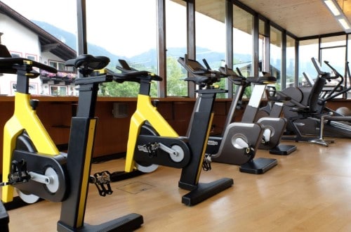 Gym room at Hotel Schwarzer Adler in Kitzbühel, Austria. Travel with World Lifetime Journeys