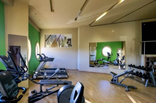 Gym room at Sea Side Resort and Spa in Crete, Greece. Travel with World Lifetime Journeys