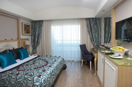 Honeymoon room at Crystal Waterworld Resort in Belek, Turkey. Travel with World Lifetime Journeys