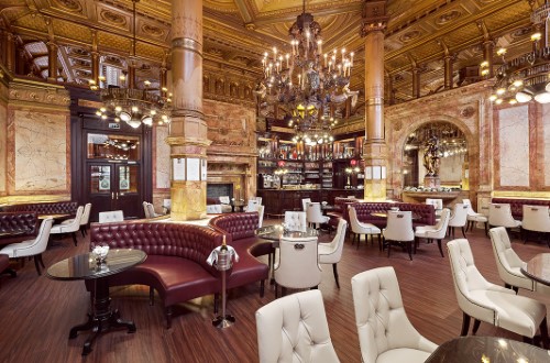 Hotel bar at Hotel Metropole in Brussels, Belgium. Travel with World Lifetime Journeys