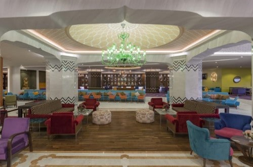 Hotel bar at Royal Taj Mahal in Side, Turkey. Travel with World Lifetime Journeys