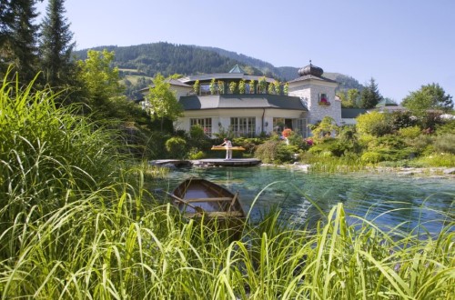 Hotel garden at Salzburger Hof in Zell am See, Austria. Travel with World Lifetime Journeys