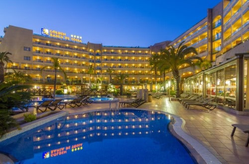 Hotel panorama at Golden Bahia de Tossa and Spa in Tossa de Mar, Spain. Travel with World Lifetime Journeys