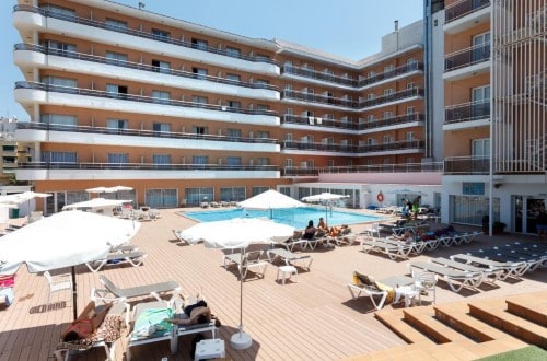 Hotel panorama at Hotel Sorra Daurada Splash in Malgrat de Mar, Spain. Travel with World Lifetime Journeys