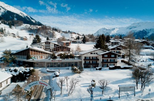 Hotel panorama at Hotel Sport Klosters, Switzerland. Travel with World Lifetime Journeys